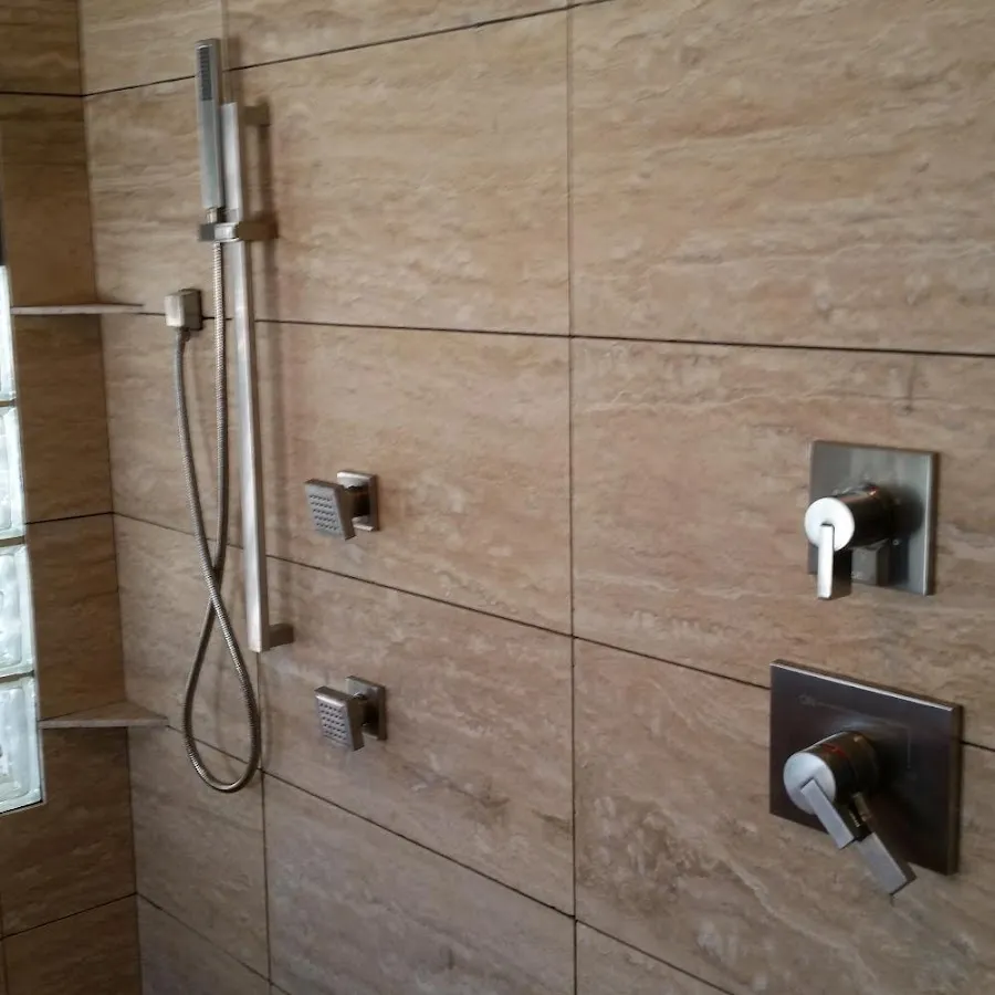 Shower fixture installation for Water Heater Replacement in Kenmore